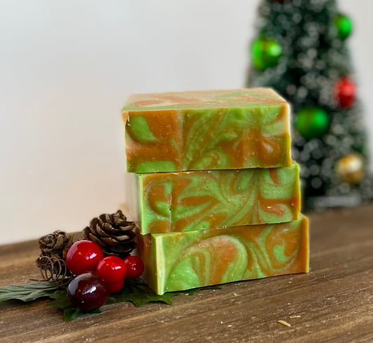 Christmas Wreath Goat Milk Soap Bar