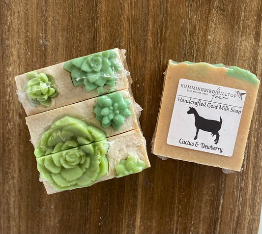 Cactus and Dewberry Goat Milk Bar Soap