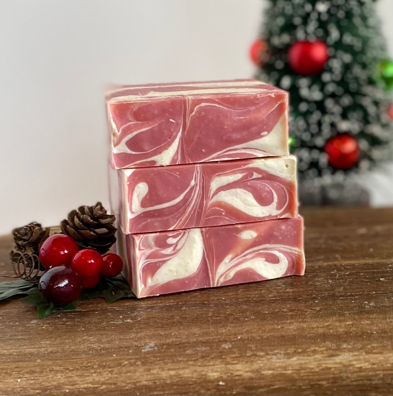 Candy Cane Goat Milk Soap Bar